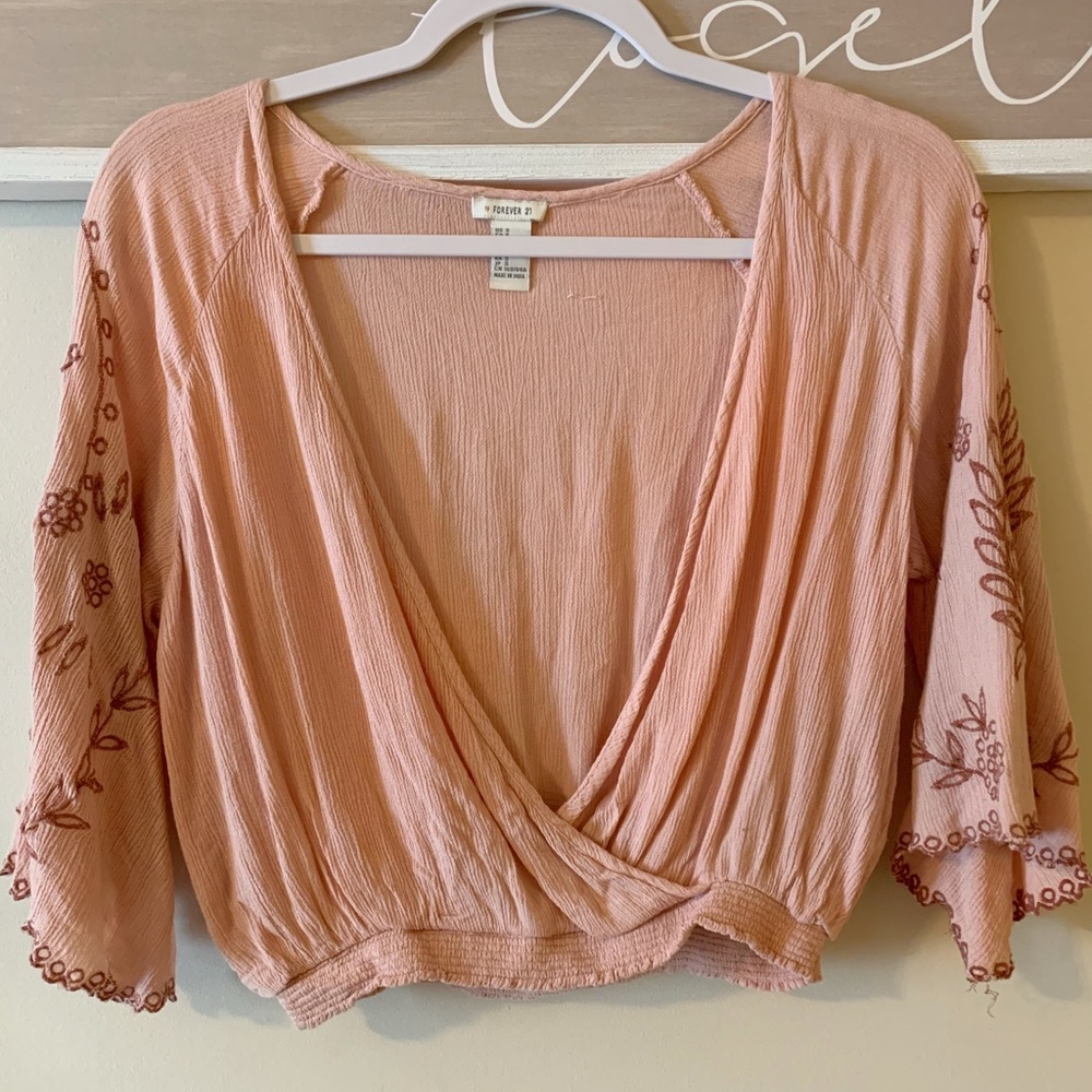 Forever 21 bell sleeved crop top